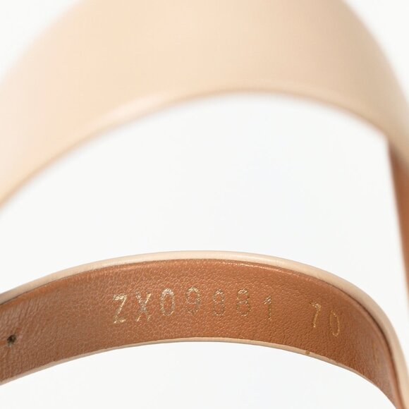 Salvatore Ferragamo Madea Cream Leather & Cork Wedge Sandals - Picture 10 of 10